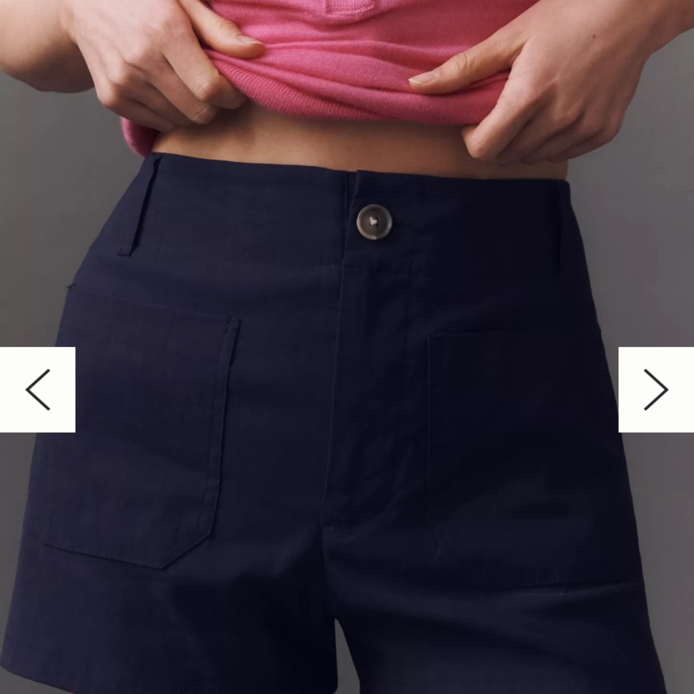 Anthropologie Blue High Waist Shorts